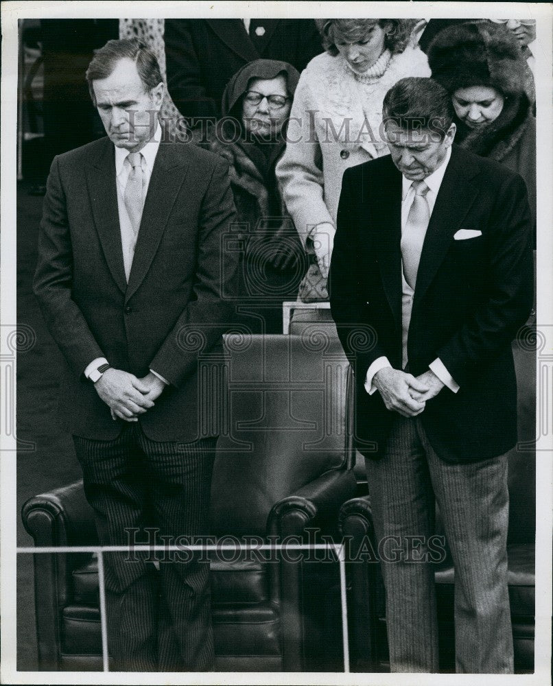 Press Photo President Reagan &amp; VPBush - Historic Images