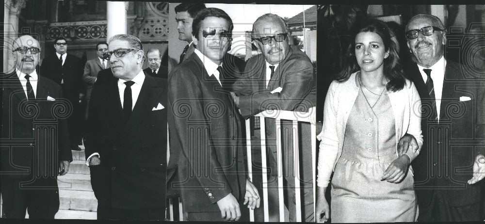 1978 Press Photo Aristotle Onassis,Christina Onassis & Theodore Gharofalides - Historic Images