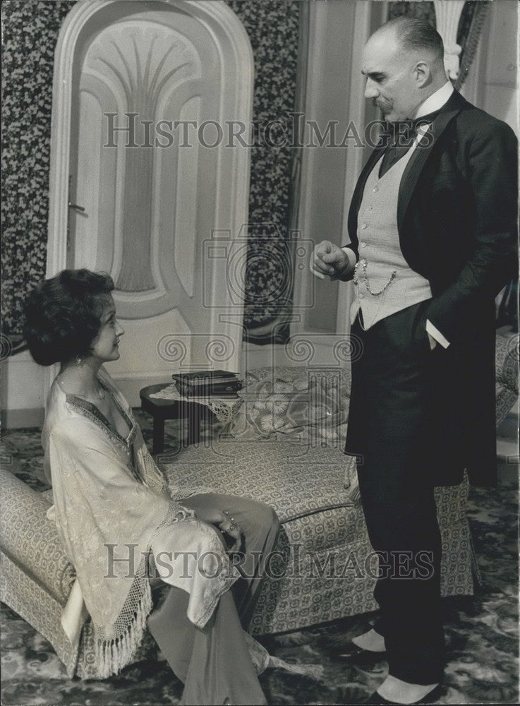 Press Photo; Michel Piccoli (Scho) & Daniele LeBrun (Lulu) in LuLu by Wedekind - Historic Images