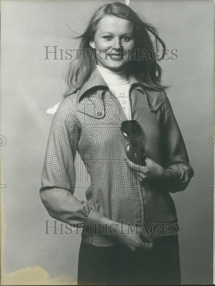 1973 Press Photo, Adrienne Lemaux English Sport Jacket - Historic Images