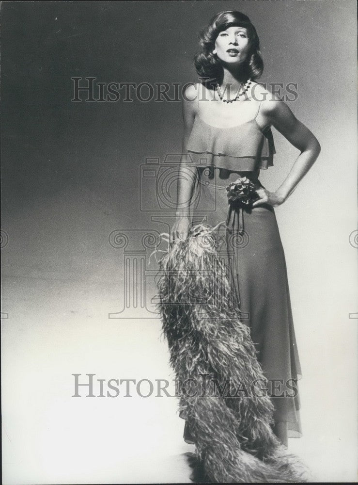 1973,, Model Wears Nina Ricci Evening Gown - KSK00671 - Historic Images