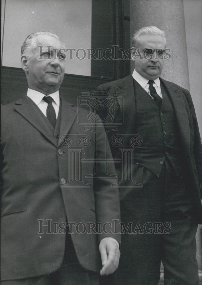 1968 Messmer and Fouche Attend Restricted Meeting - Historic Images
