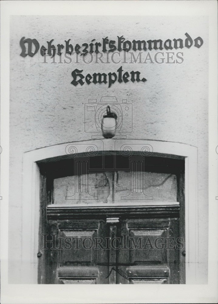 1956 Store Front in Germany with Conflicting Signs. - Historic Images