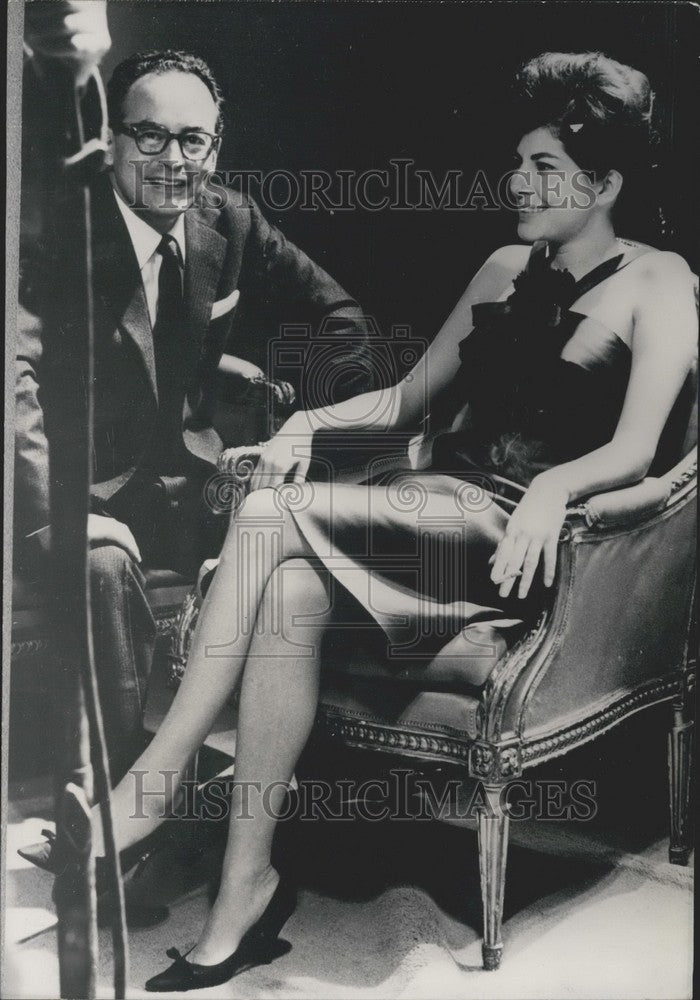 1963, Princess Soraya & Producer Dino de Laurentis - KSK01929 - Historic Images