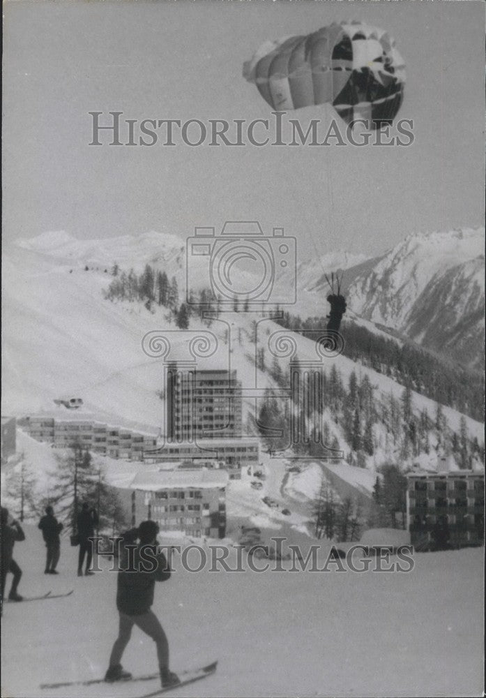 1968 Press Photo The Olympic Flame Descends from the Heavens - KSK02107-Historic Images