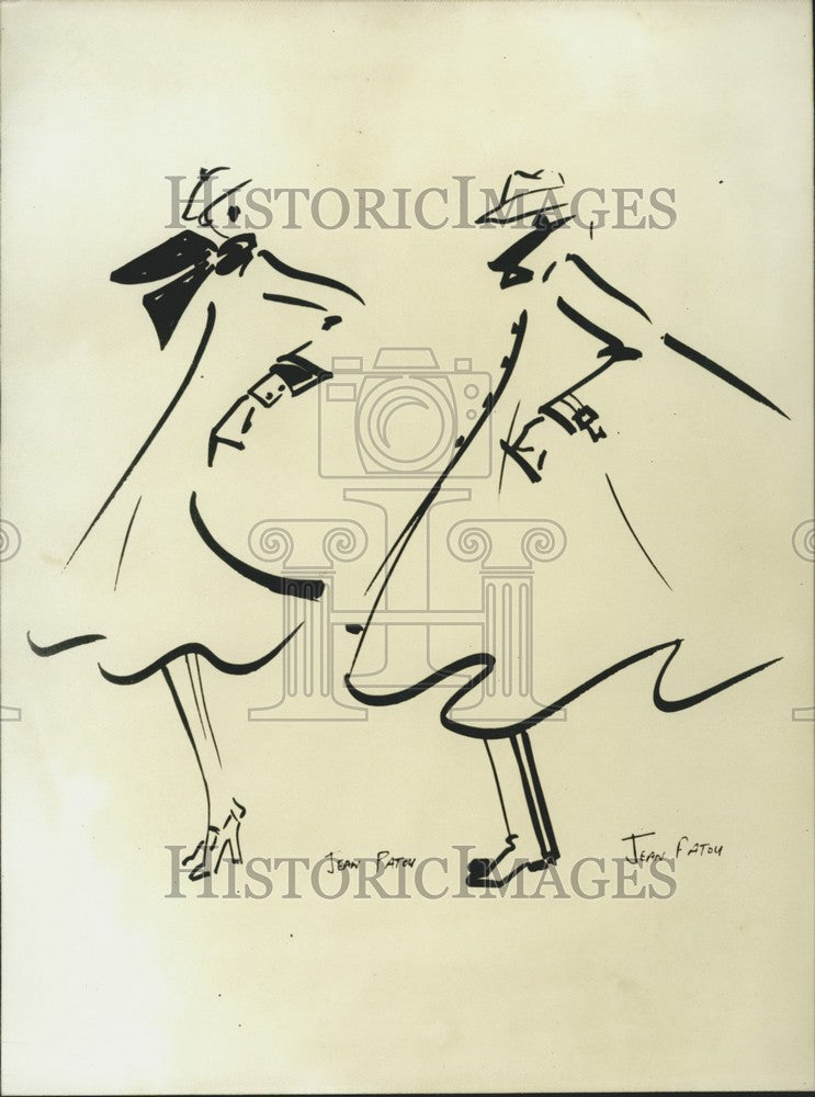 1973 Press Photo Jean Patou Fall & Winter Sketch - KSK02427-Historic Images