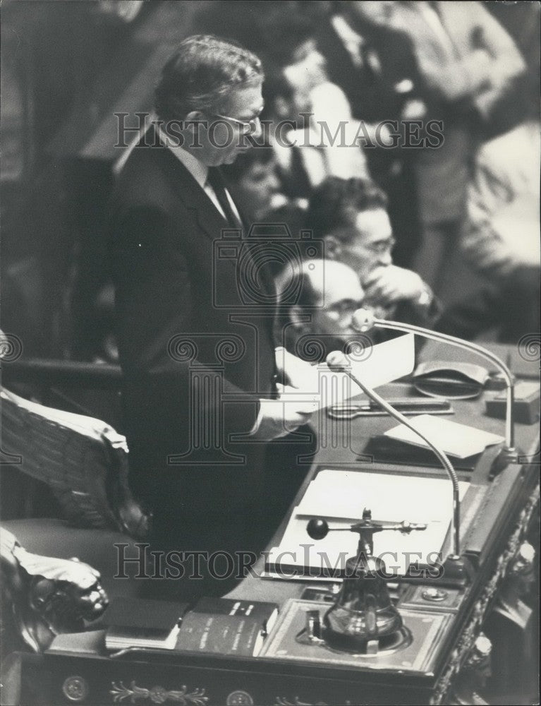 Press Photo Louis Mermaz Gives Assembly Inauguration Speech - Historic Images