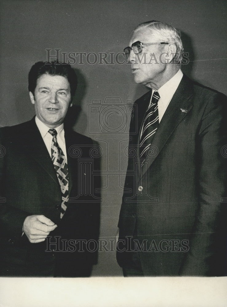 1974 Press Photo European Ministers of Agriculture Debatisse &amp; Knottnerrus - Historic Images