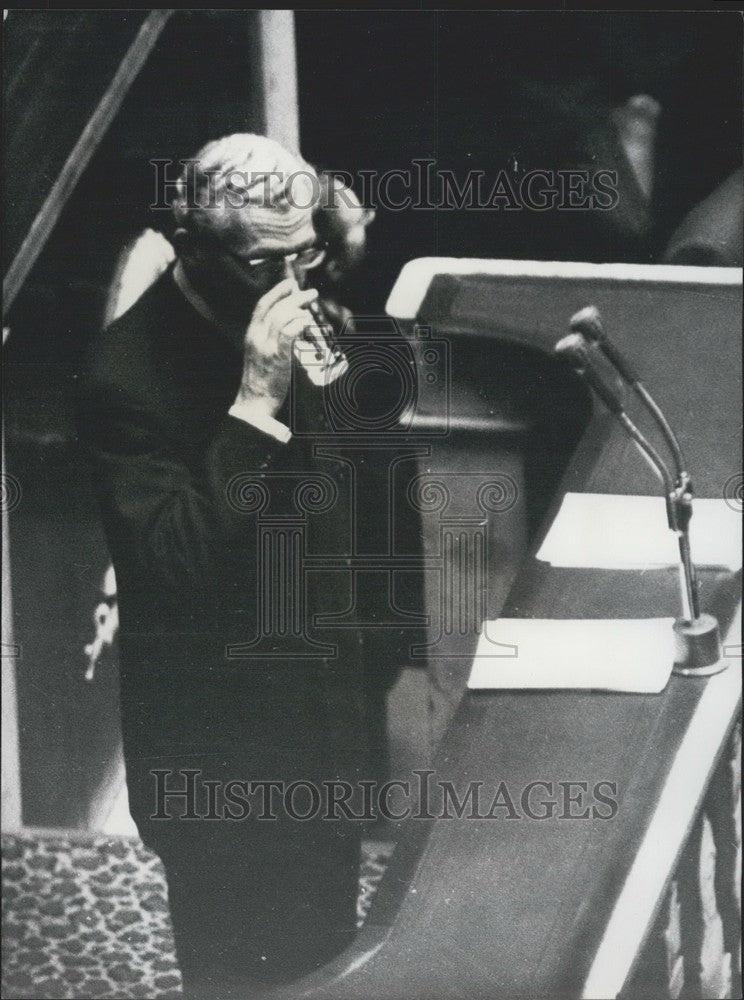 1968 Maurice Couve de Murville at the National Assembly  - Historic Images