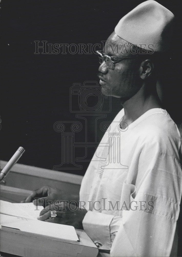 1970 Press Photo President of Chad Francois Tombalbaye Addresses United Nations-Historic Images