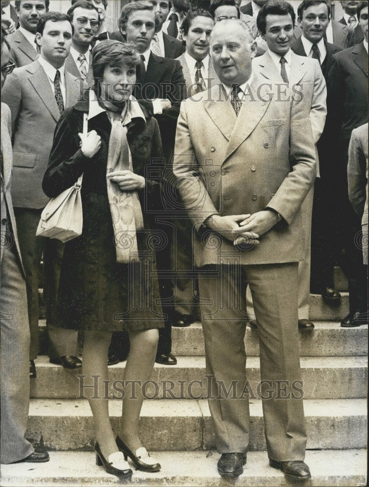 1974 Press Photo Michel Poniatowski and Florence Hugodot - KSK03925 - Historic Images