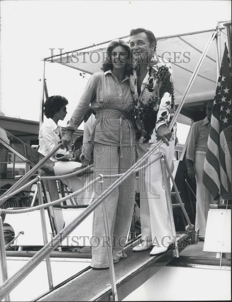 1975, Cyd Charisse & Tony Martin Attend Yacht Charity Gala - Historic Images