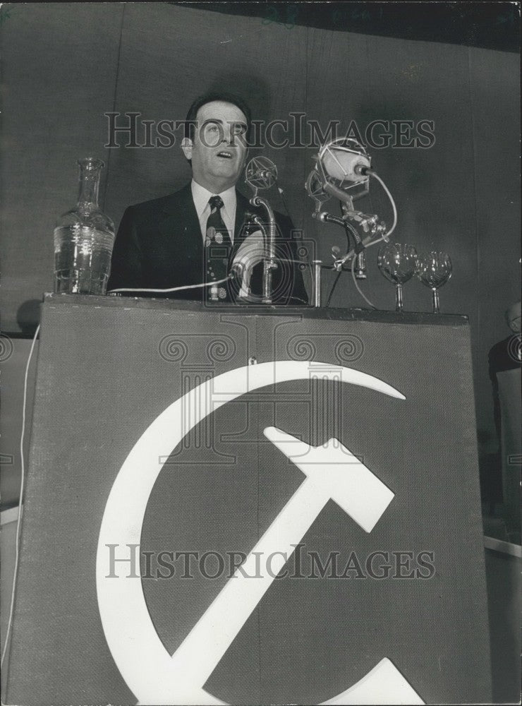 1974 Press Photo Georges Marchais Opens 21st French Communist Party Convention-Historic Images