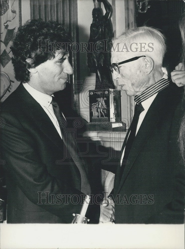 1981 Press Photo King Vidor and Jack Lang - Historic Images