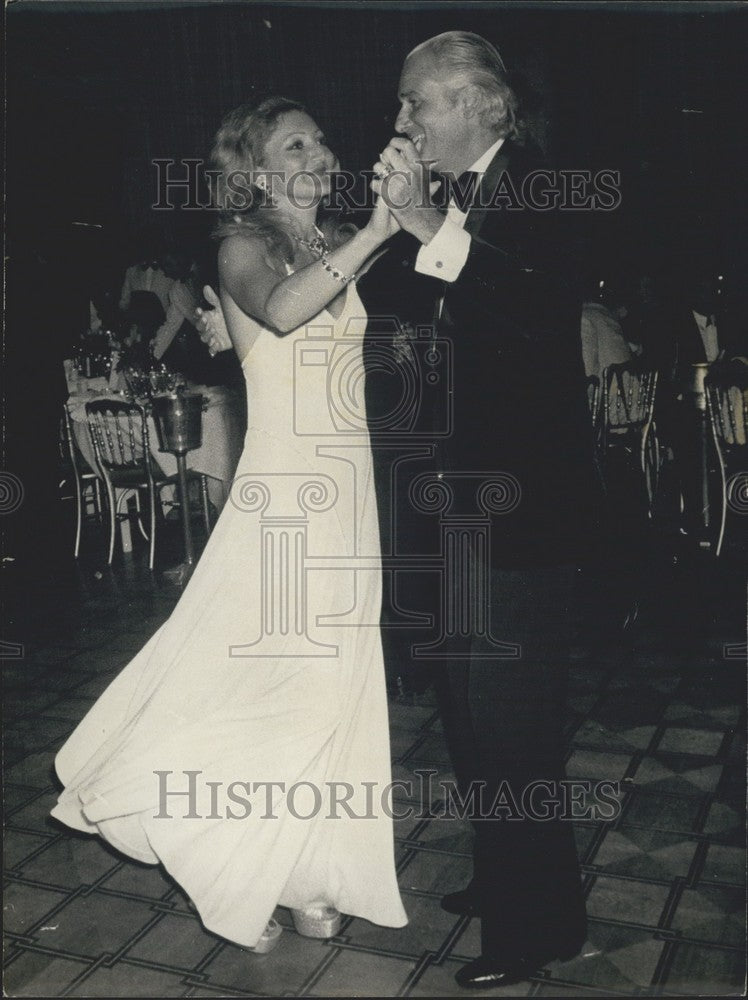 1973, Writer Jose Luis de Vilalonga and Wife at Cannes - KSK05271 - Historic Images