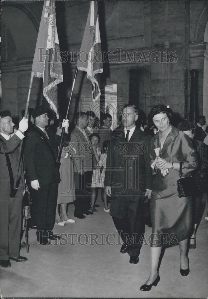 1959, Raymond Triboulet Celebrates Anniversary of Paris Liberation - Historic Images