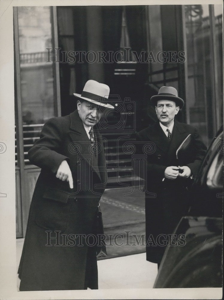 1938 Press Photo Cabinet Members Yvon Delbos and Mr. Camille Chautemps-Historic Images
