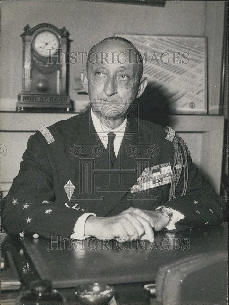 1960 Naval Chief of Staff Admiral Cabanier  - Historic Images