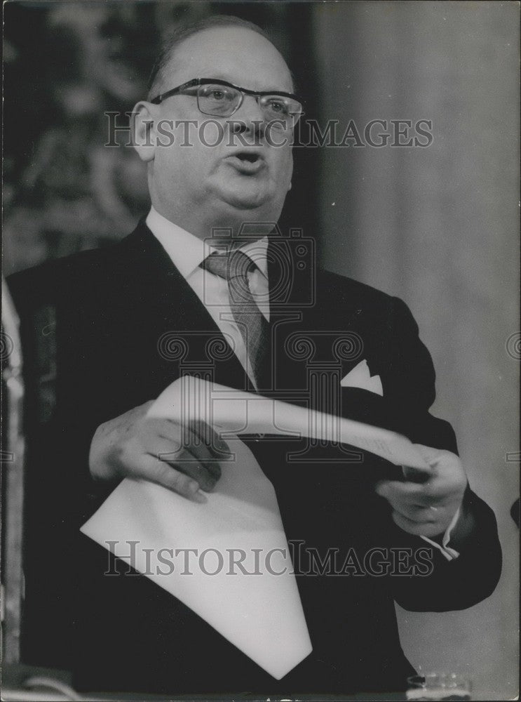 1970 Press Photo President of the Western European Union Georges Housiaux - Historic Images