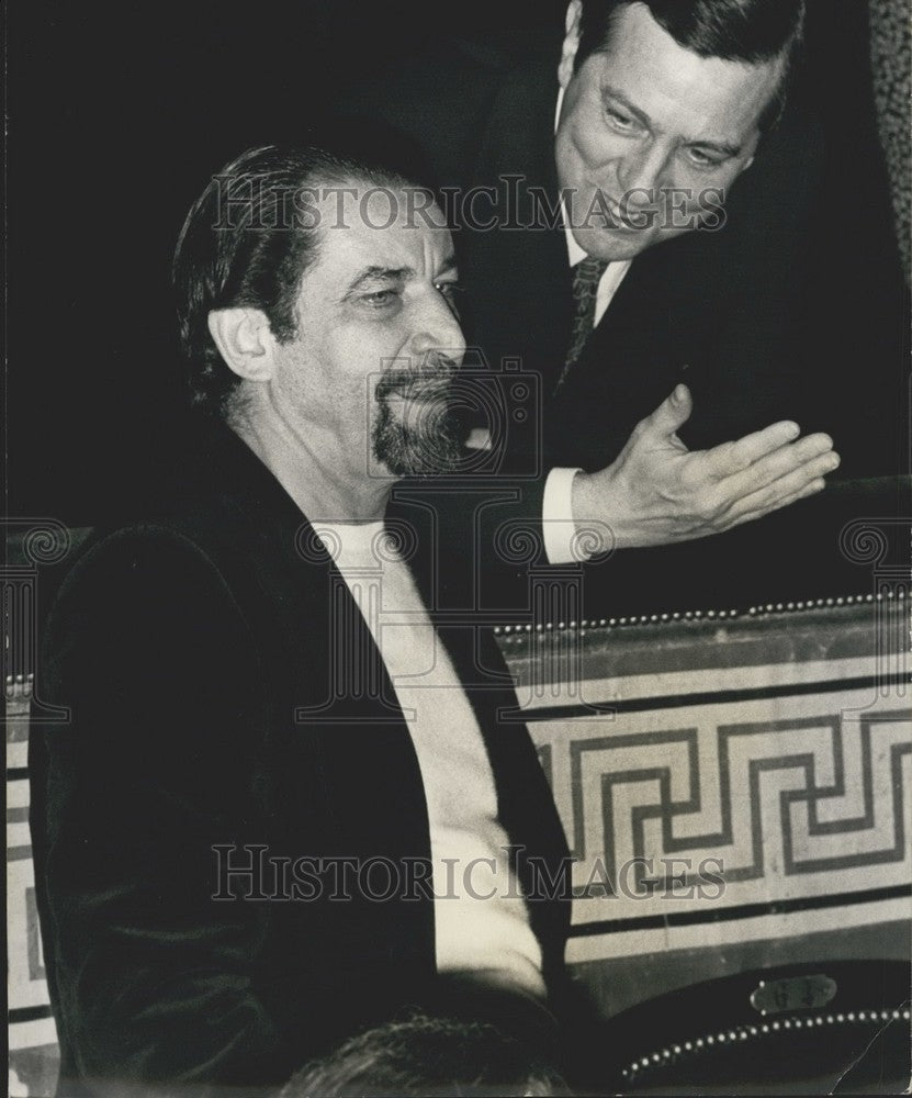 1979, Choreographer Maurice Bejart (left) & Jean-Philippe Lecat - Historic Images