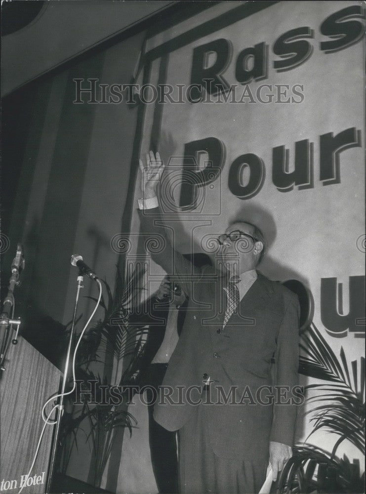 1978, Michel Debre Speaks at Rally for the Republic Conference - Historic Images