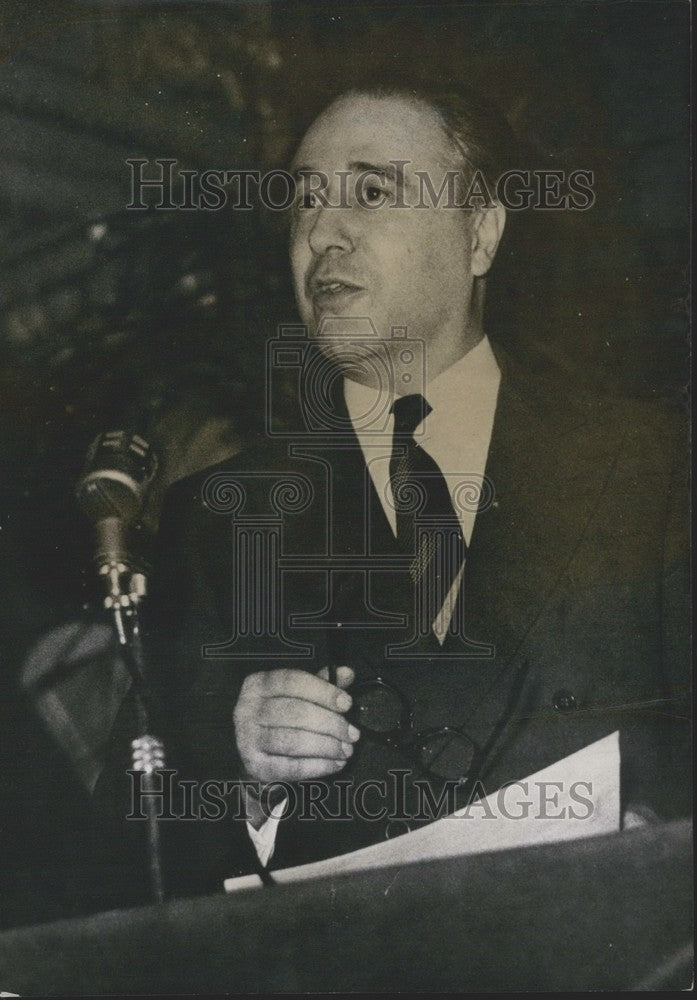 1955 Press Photo Minister of Public Education Leo Collard - KSK07537-Historic Images