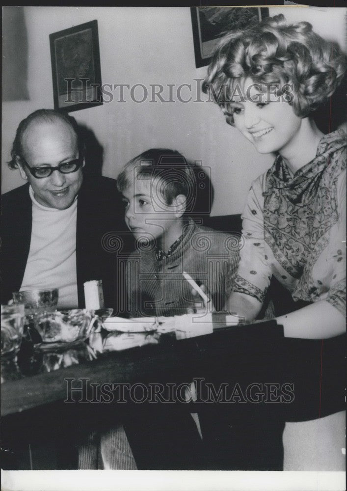 1968 Director Franz Marischka with his son on his birthday. - Historic Images