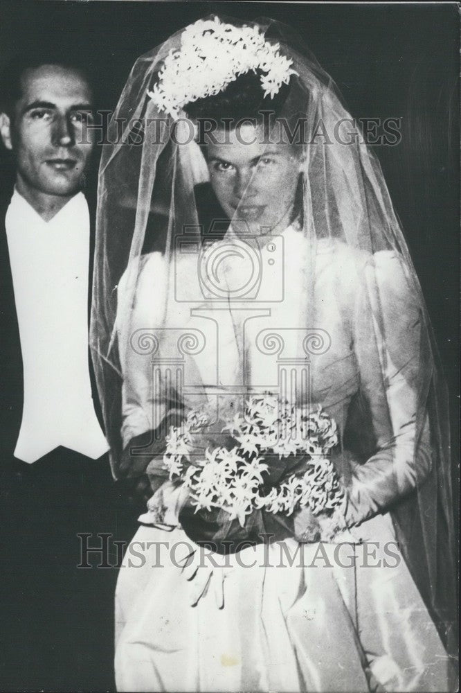 1981 Press Photo Francois Mitterand and Danielle Gouze&#39;s Wedding in 1944 - Historic Images