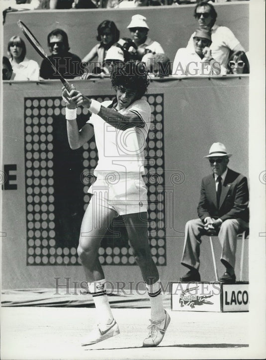 1982, Guy Forget During Match Lost to Jimmy Connors at French Open - Historic Images