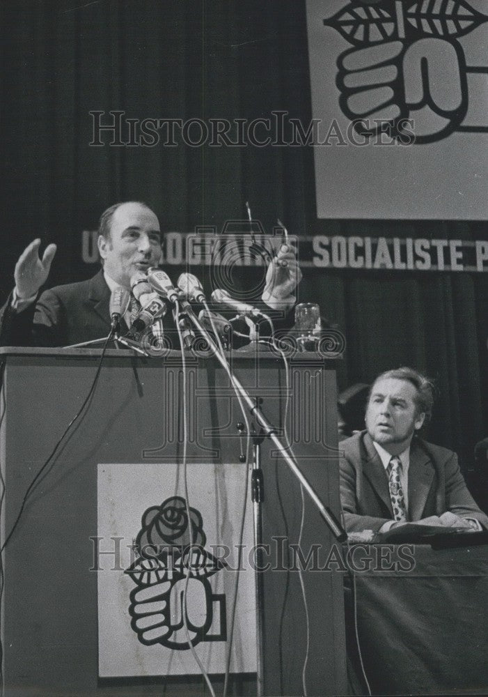 1972 Press Photo Francois Mitterand Speaking at a Socialist Pary Convention-Historic Images