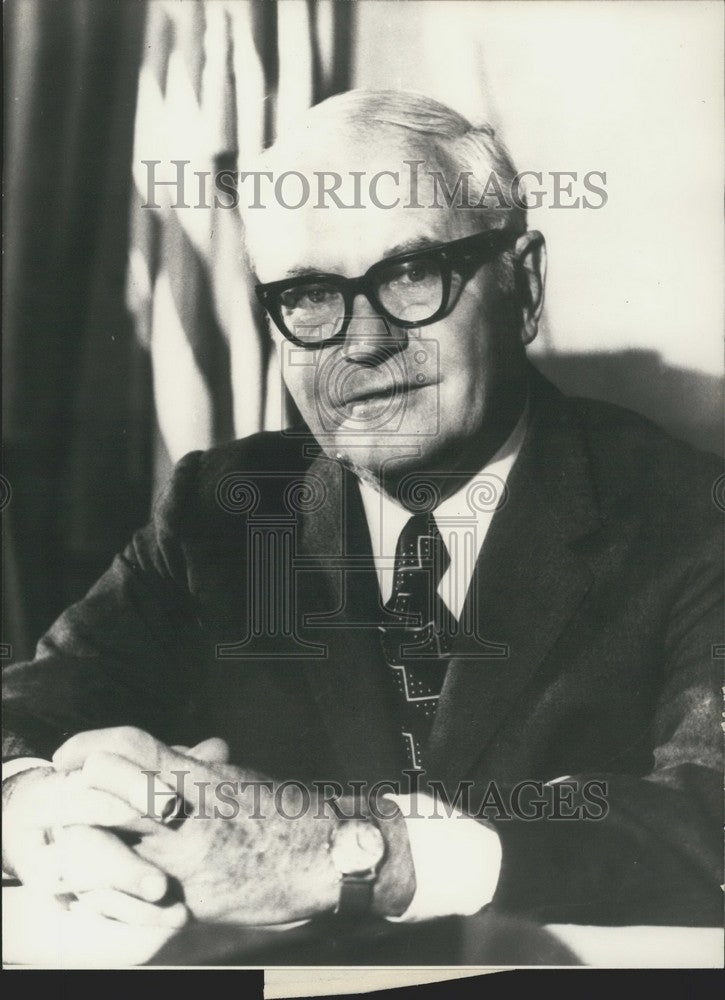 1974, Portrait of American Ambassador Kenneth Rush - Historic Images