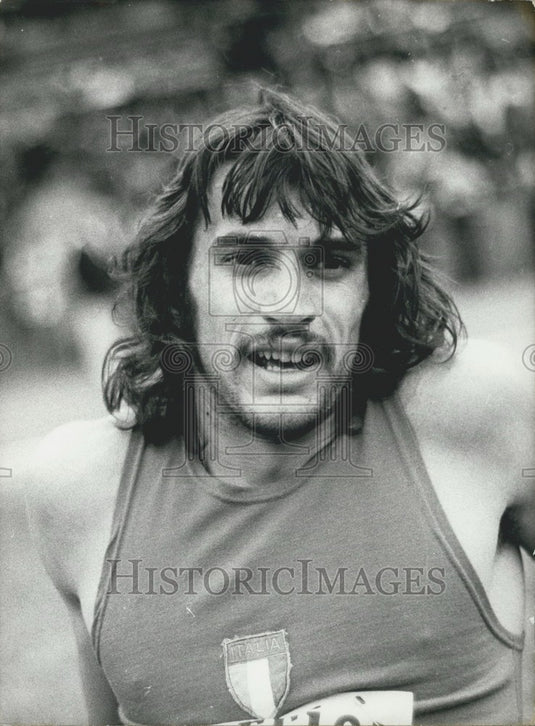 1973 Press Photo Marcello Fiasconaro Beats World Record for 800m with 1'43"7 - Historic Images