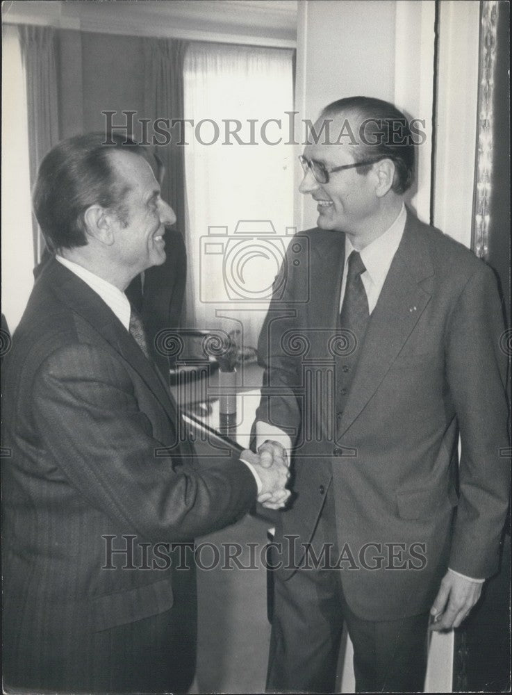 1978 Press Photo Leftist Party Leaders Jacques Chirac and Jean Lecanuet-Historic Images