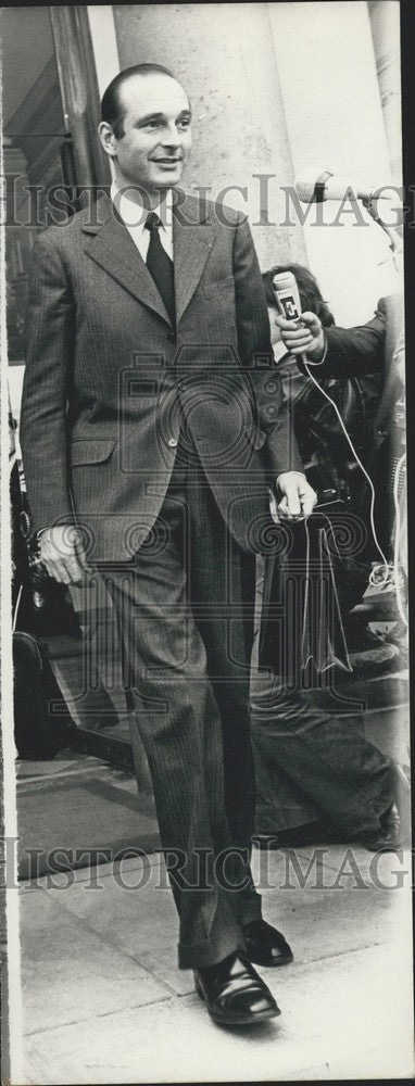 1974 Press Photo Prime Minister Jacques Chirac at the Elysee Palace - Historic Images