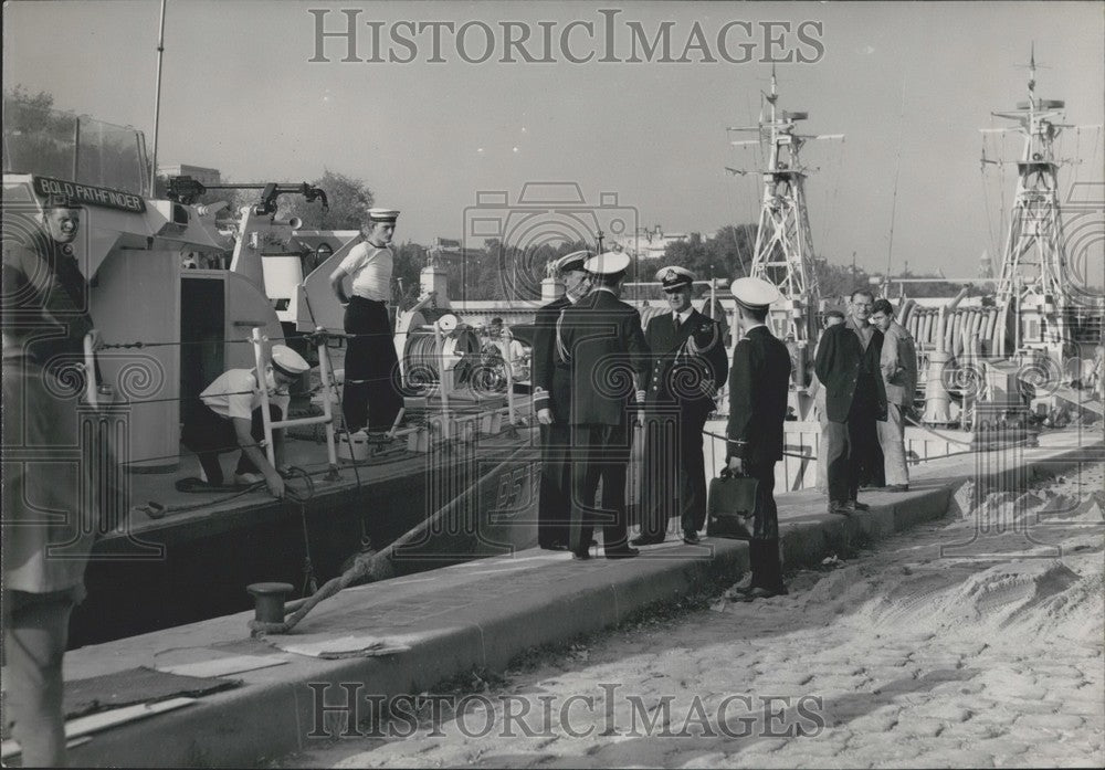 1959, Boats Representing England's Royal Navy at Nautical Exhibition - Historic Images