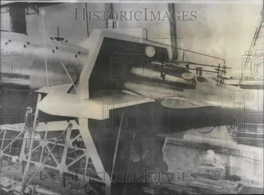 1967 Press Photo France's First Atomic Submarine "Le Redoutable" - Historic Images