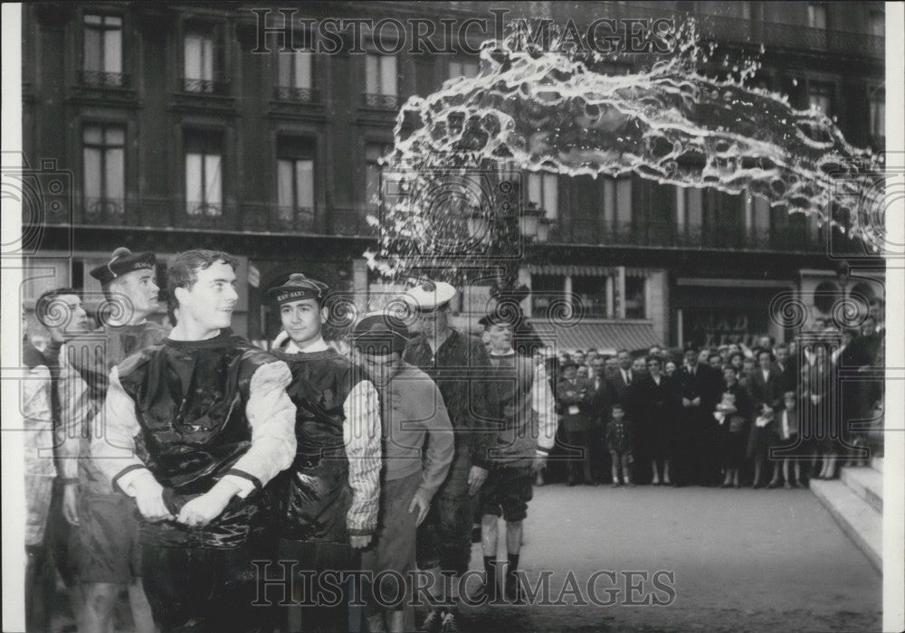 1955, Annual 'Baptism' of Naval Academy Students Who Will Be Officers - Historic Images