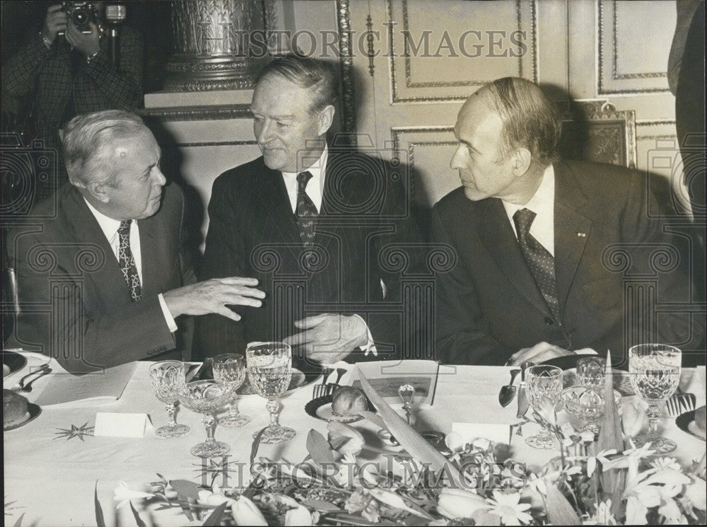 1974, Harold Wilson, Liam Cosgrave, and Valery Giscard d&#39;Estaing - Historic Images