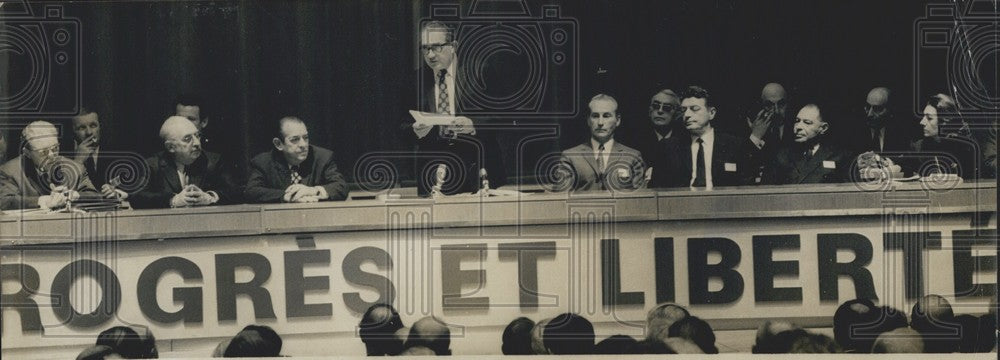 1971, Soustelle Speaks about Liberty and Progress at French Congress - Historic Images