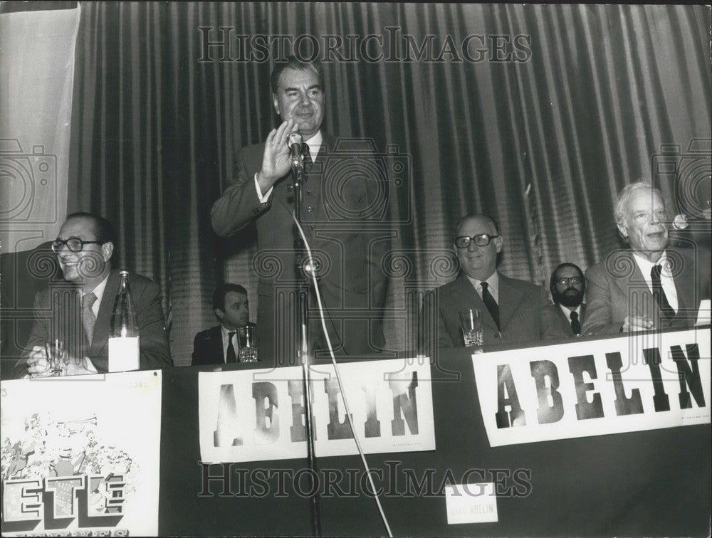 1975 Presidential Majority Supports Pierre Abelin - Historic Images