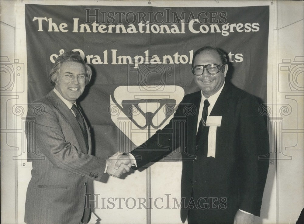 1979, Dr. Linkow &amp; Dr. Jean-Marc Juillet at Implantation Conference - Historic Images