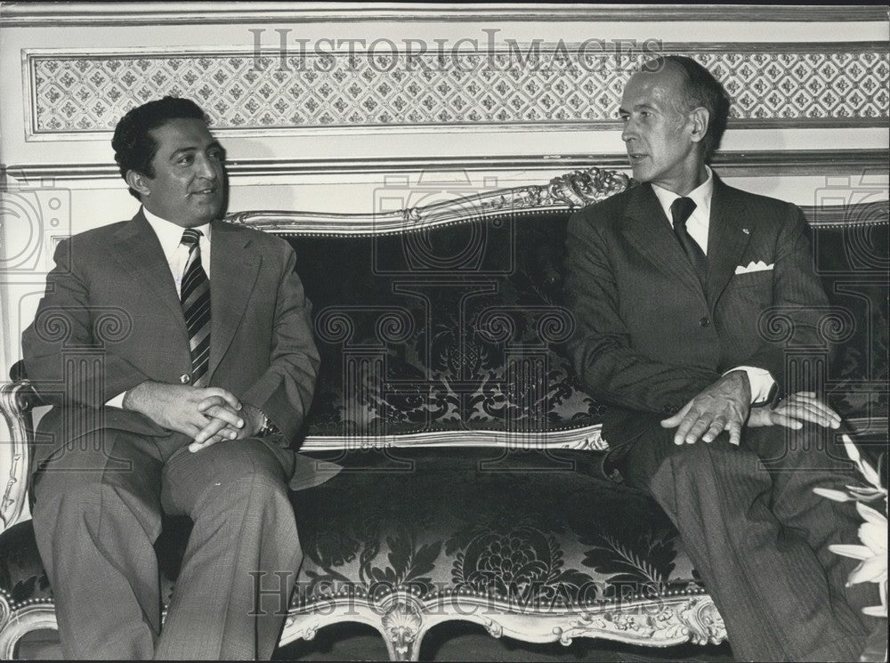 1977, Colonel Ibrahim Mohamed El Hadi President Giscard D'Estaing - Historic Images