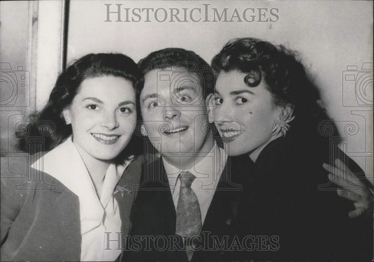 1955 Press Photo Winners Francoise Fregis, Henri Bedeix, & Colette Gaborit-Historic Images