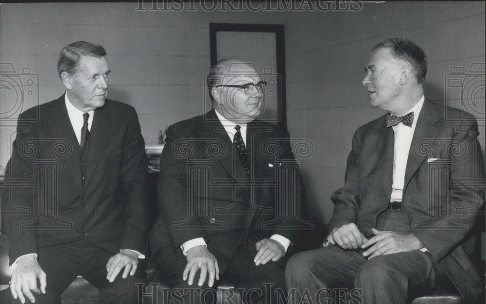 1959, Christian Herter ,Paul-Henri Spaak, NATO's secretary & RBurgess - Historic Images