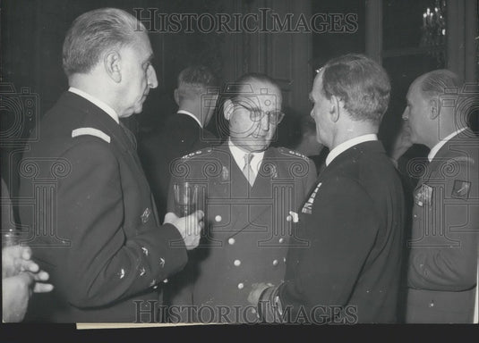 1956 Press Photo Reception at the Naval Ministry in Honor of NATO - Historic Images