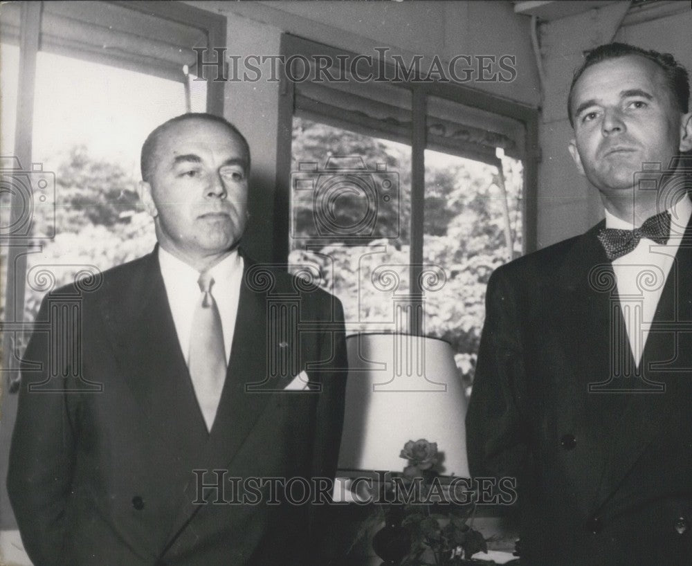 1955, G. Grandval and Moroccan and Tunisian Minister Affairs Mr. July - Historic Images