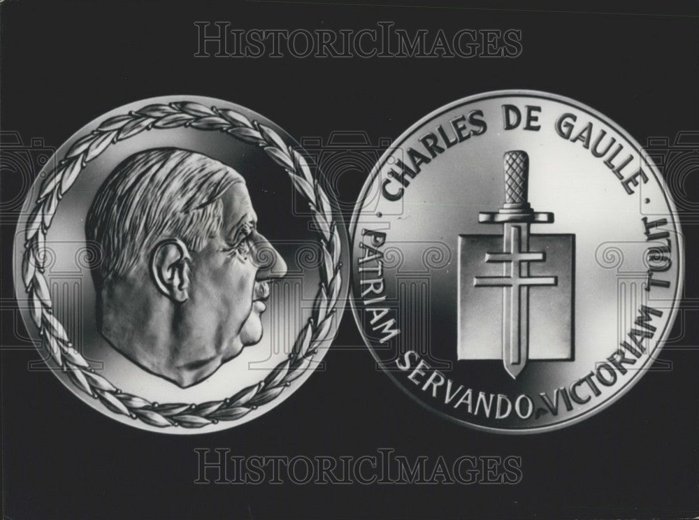 1970, The General de Gaulle Medal - Historic Images