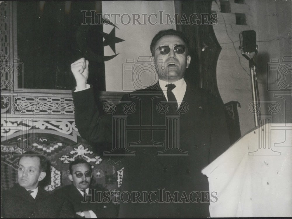 1962 G.P.R.A. President Ben Khedda Giving a Speech-Historic Images