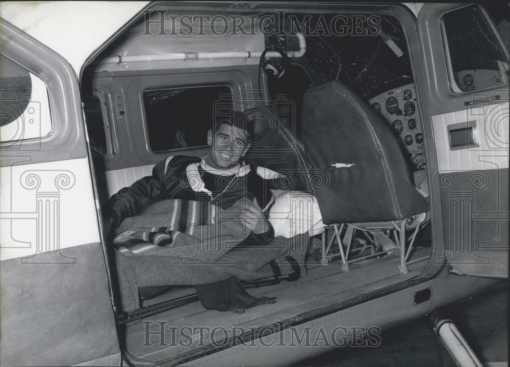 1968 Press Photo Speed Skater Erhard Keller in Munich. - Historic Images