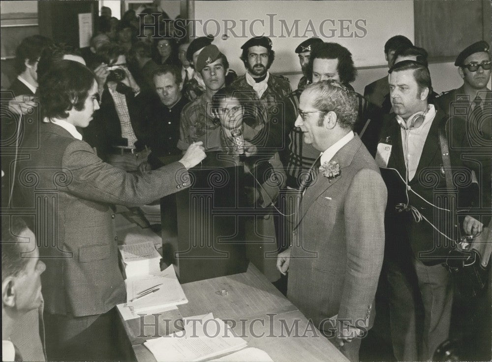 1975, President General Francisco da Costa Gomes Voting, Portugal - Historic Images
